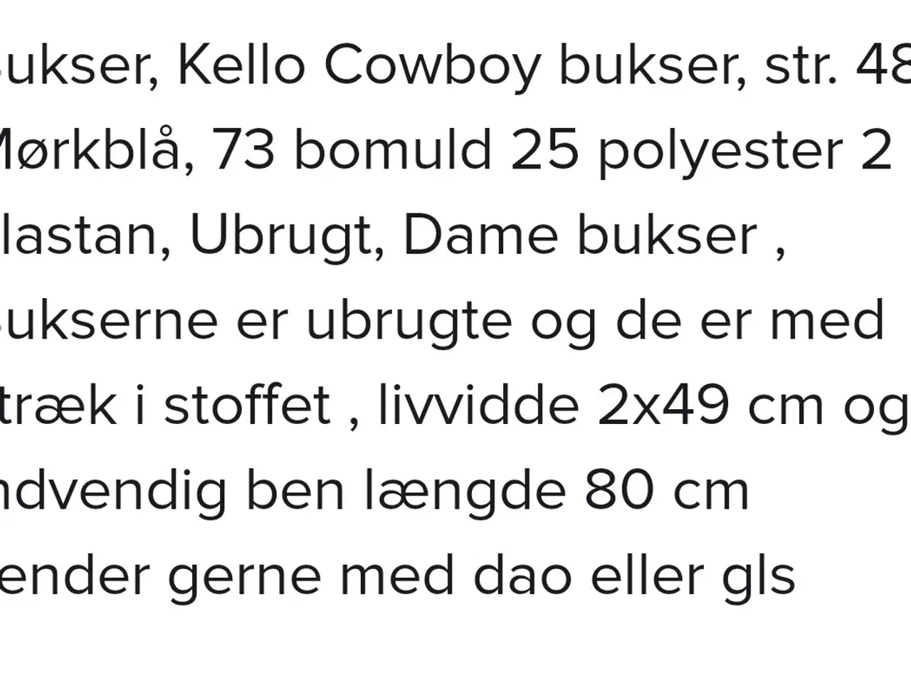 Billede 4 - Cowboy bukser 