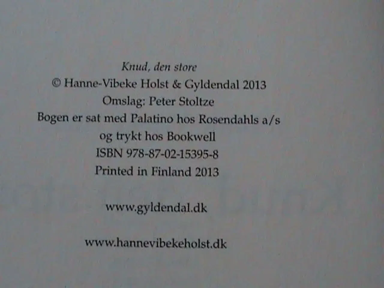 Billede 3 - Bog Hanne-Vibeke Holst, Knud den store