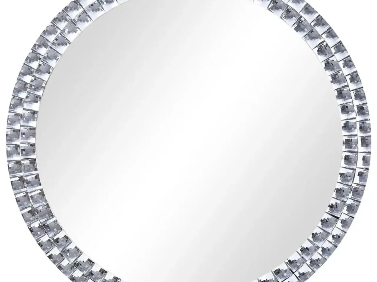 Billede 2 - Vægspejl 70 cm hærdet glas sølvfarvet