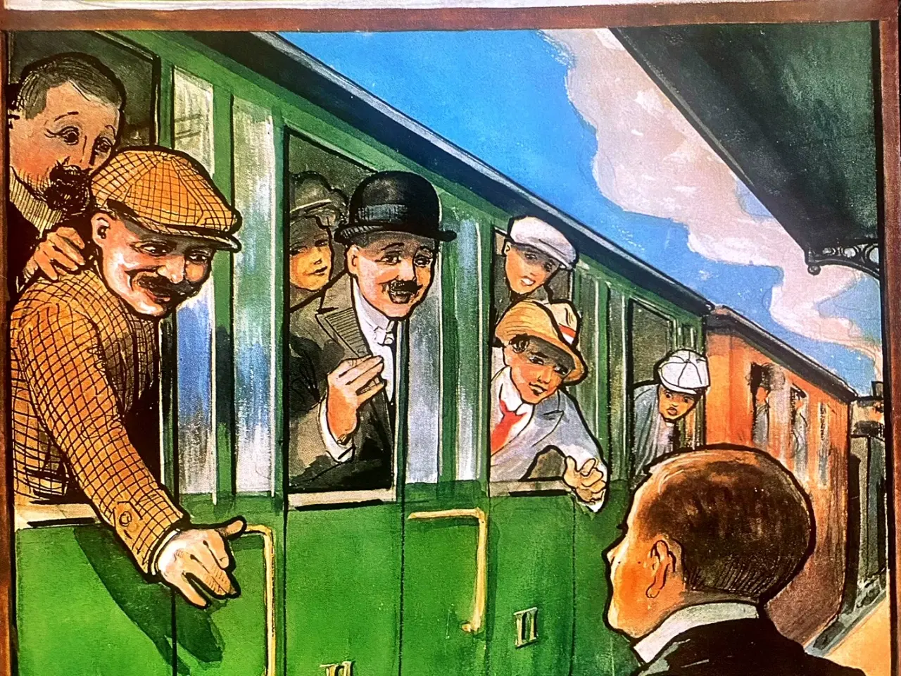 Billede 1 - * Smukt Carlsberg-postkort - togrejsen