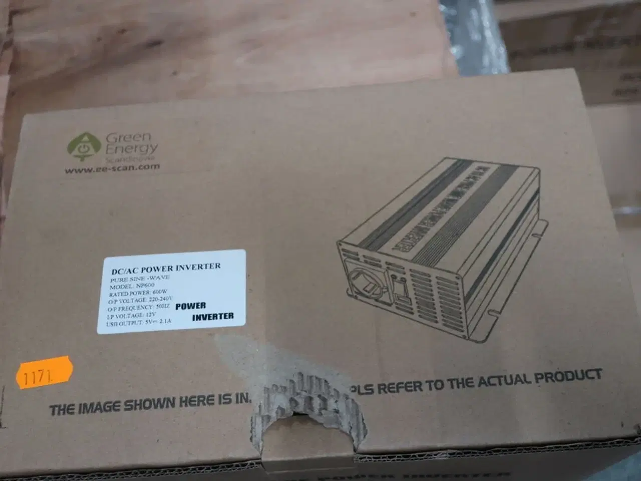 Billede 1 - Inverter GREEN ENERGY Pure Sine Wave DC/AC Power 600W
