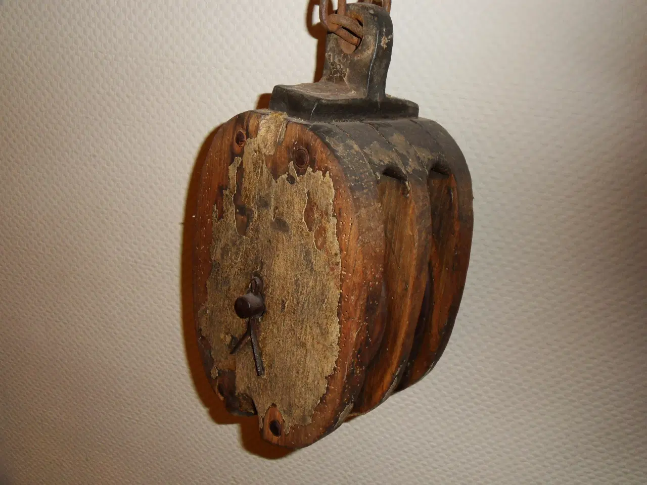 Billede 4 - TALJE. TRÆ-HEJSE-TALJE TIL REB. ca. 100 år gammel.