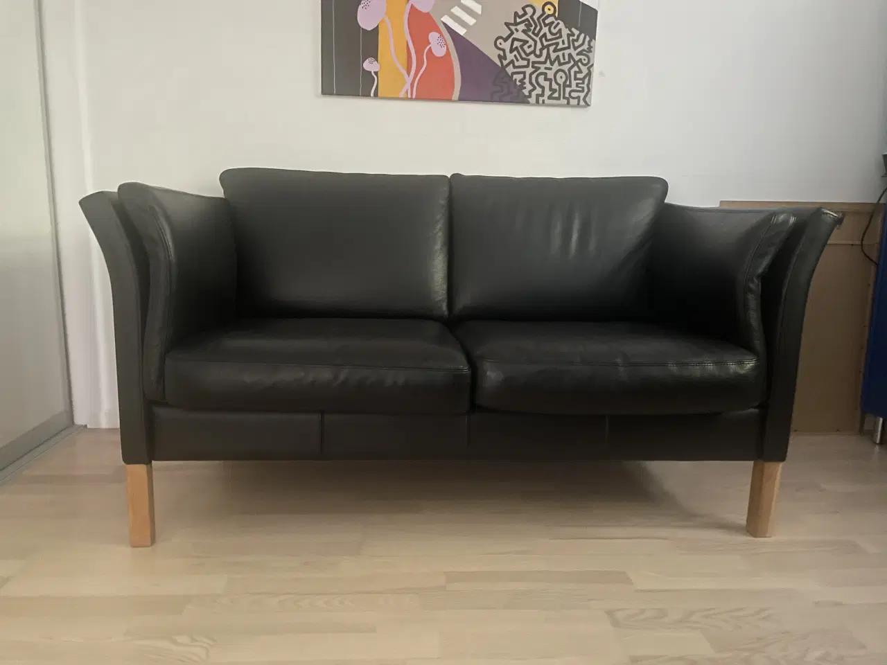 Billede 2 - Sofa, 2 personer, sortlædet