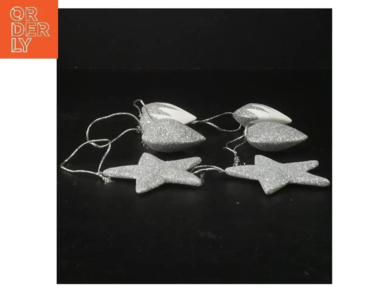 Billede 2 - Sæt med glitter julepynt (str. 6-8 cm)