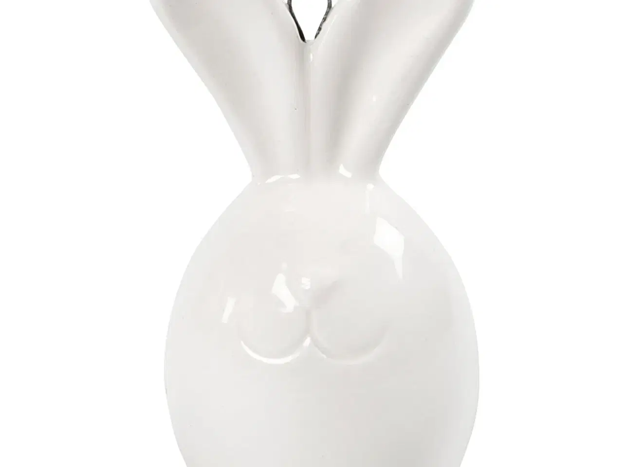 Billede 1 - Buttet Hare i Glaseret Keramik - 3 stk. Dekoration