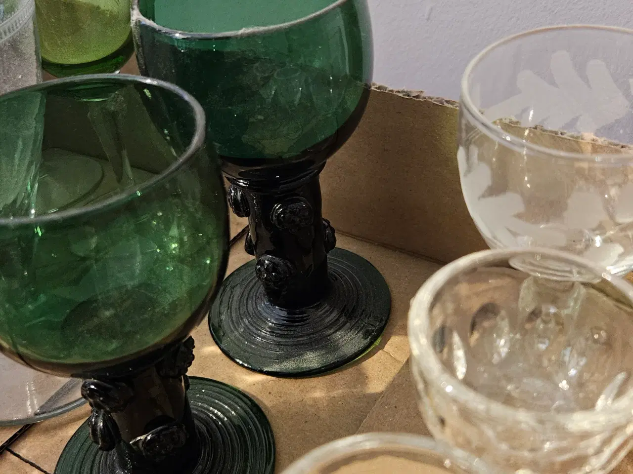 Billede 2 - Div. antikke glas Bla. fra Holmegaard.