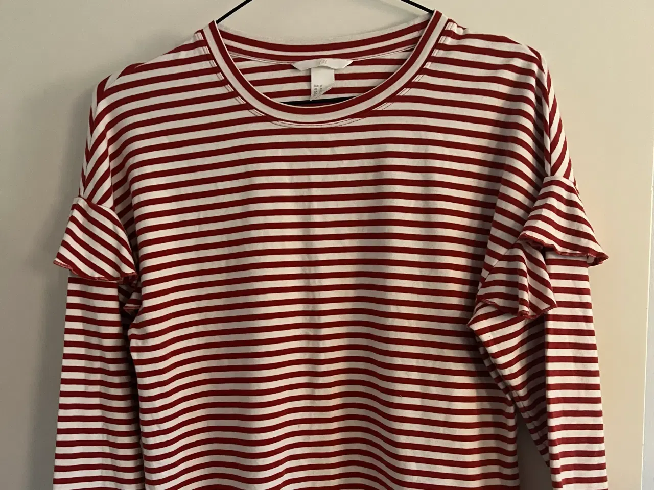 Billede 1 - H&M shirt rød hvide striber str M