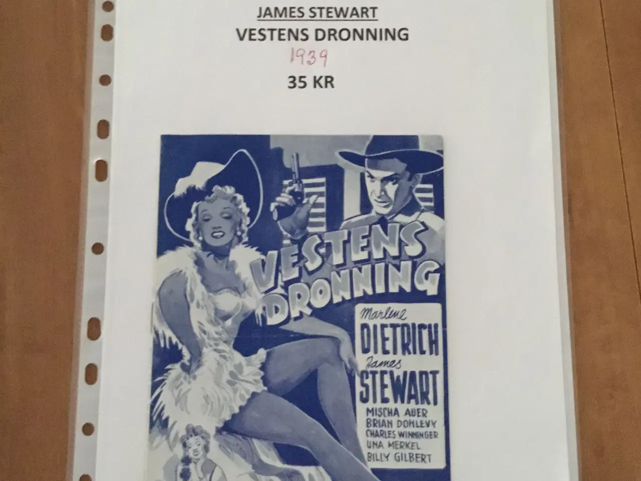 Billede 1 - FILMPROGRAMMER James Stewart - 4 gamle 
