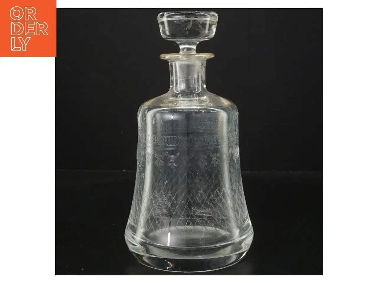 Billede 1 - Gammel Glas karaffel fra holmegaard med prop (str. 22 cm)