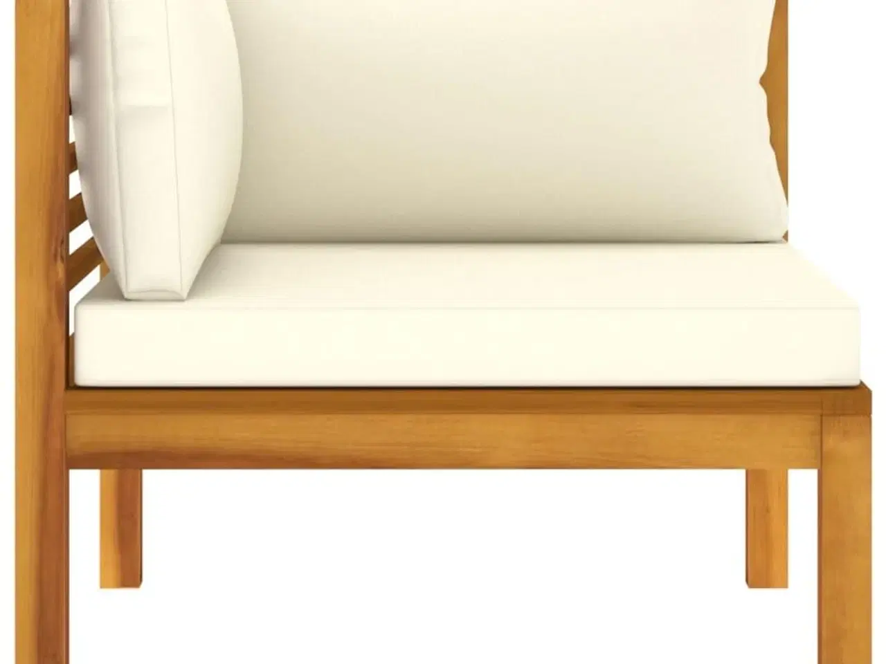 Billede 4 - 2-personers havesofa med cremefarvede hynder massivt akacietræ