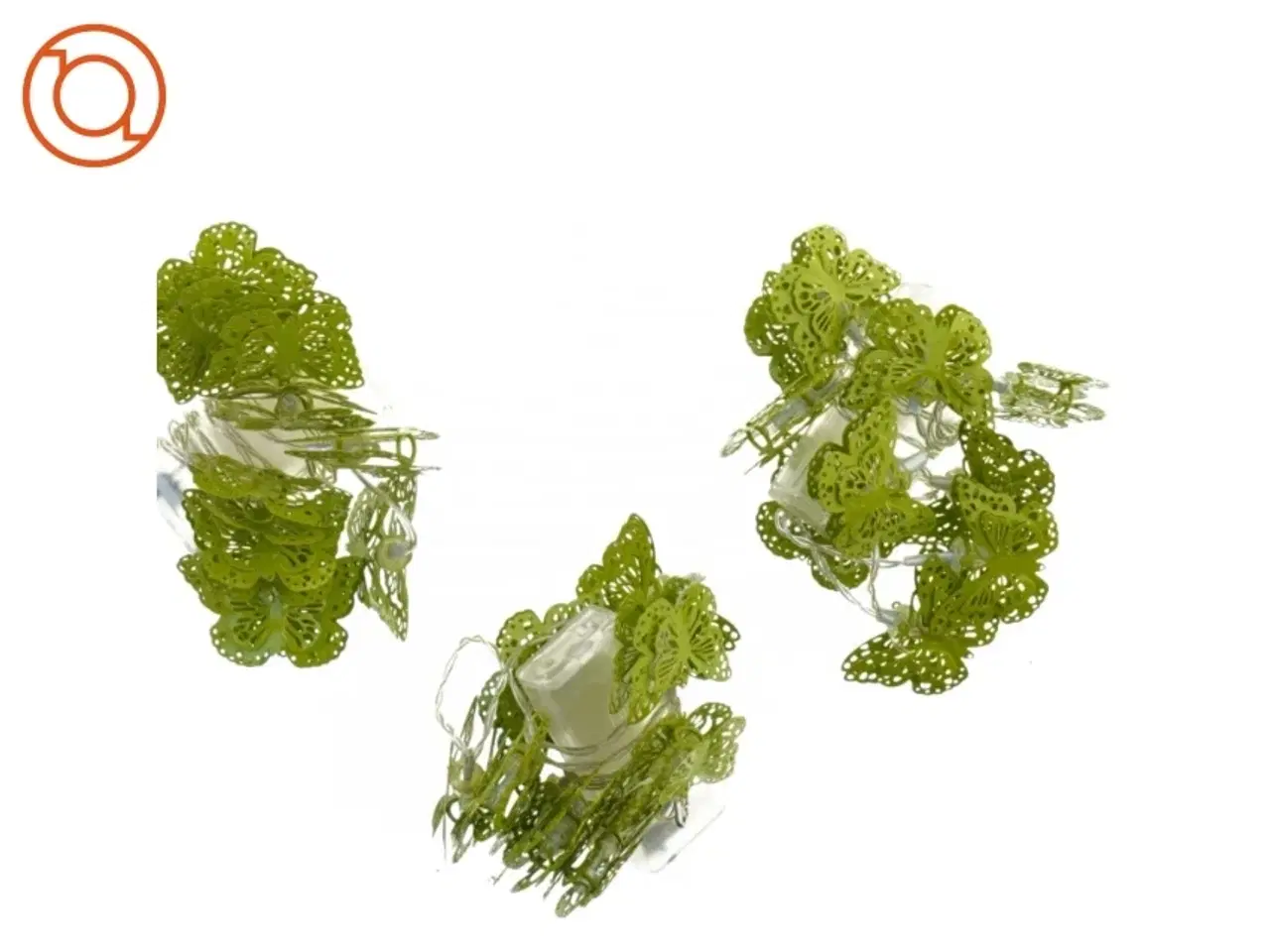 Billede 2 - Tre lyskæder med sommerfugle (længde pr. stk. 130 cm)