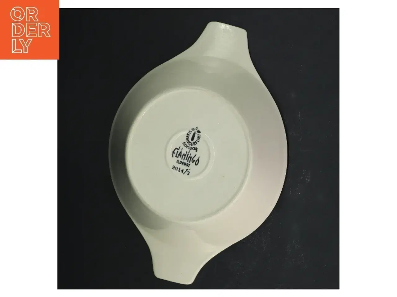 Billede 3 - Rund skål med mønster (str. Ø 16 cm) fra stavanger flint