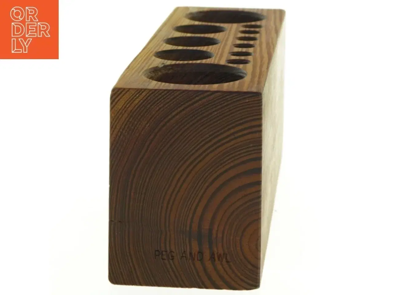 Billede 3 - Træ kuglepenholder fra Peg and Awl (str. 25 x 8 cm)