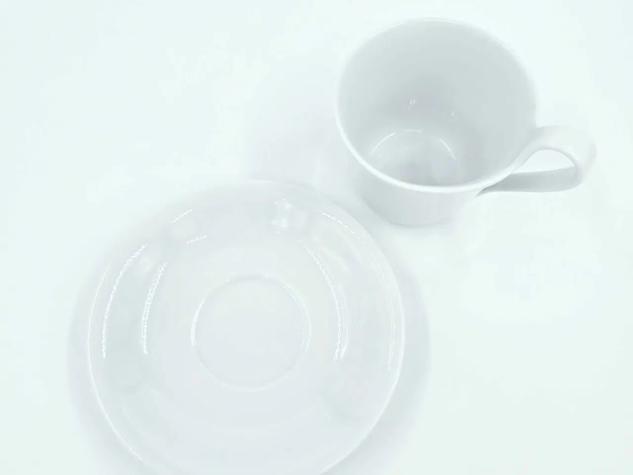 Billede 9 - Royal Copenhagen Hvid Højhankskop & Underkop 1 sor