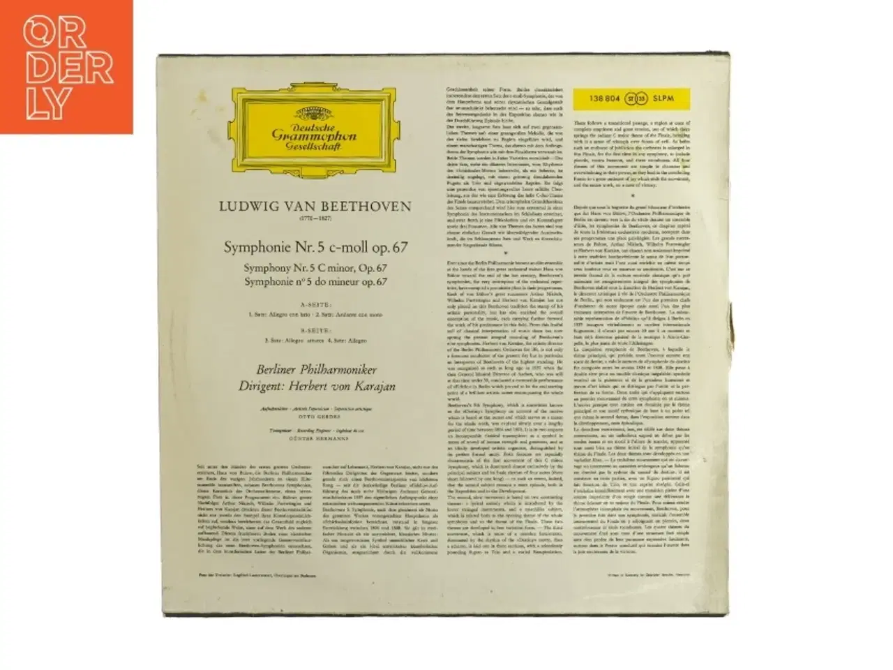 Billede 2 - Beethoven Symphonie nr. 5 vinylplade
