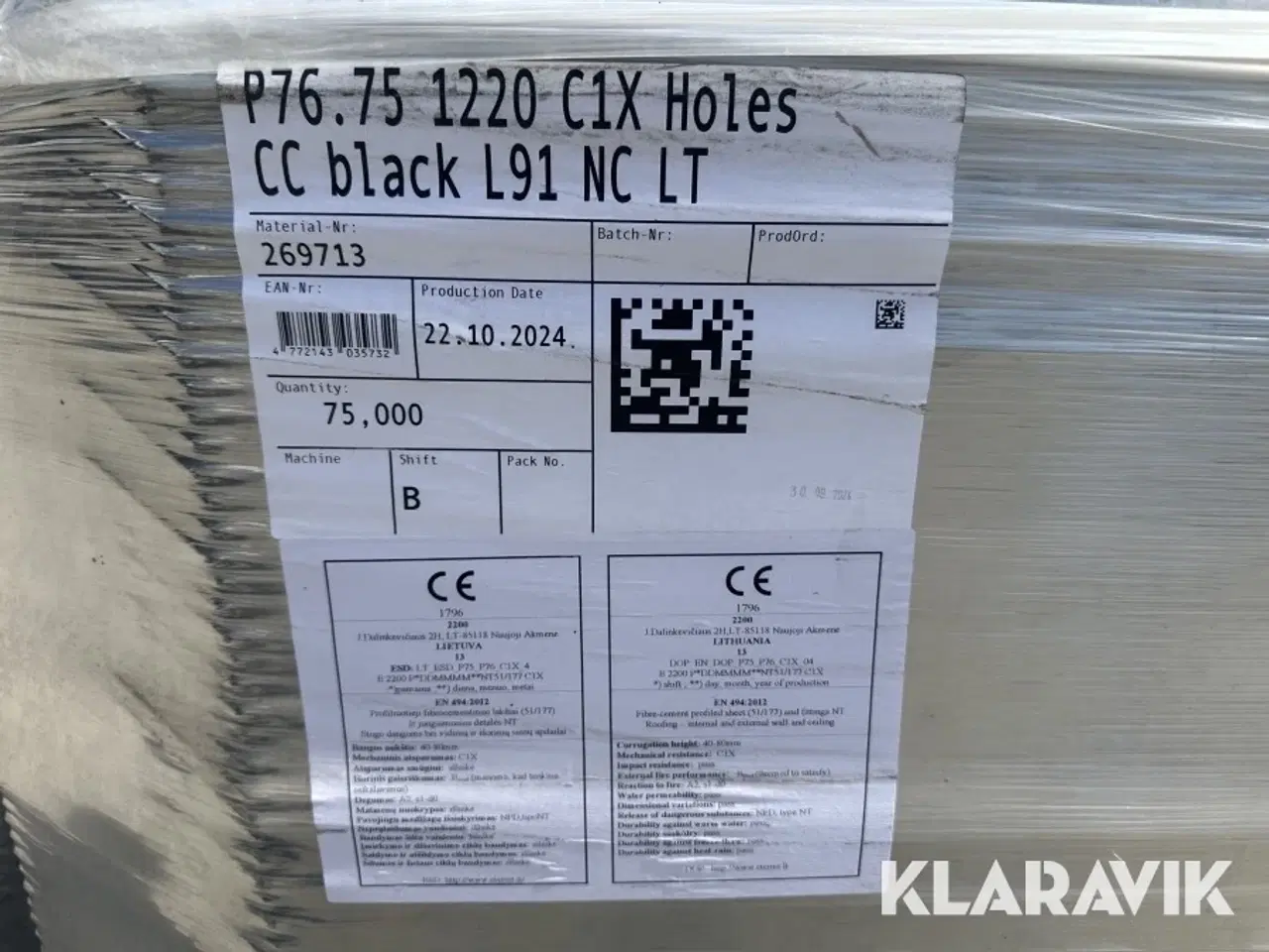 Billede 10 - Bølgeplade Euronit 700T HJ/HU Sort - 75 styks