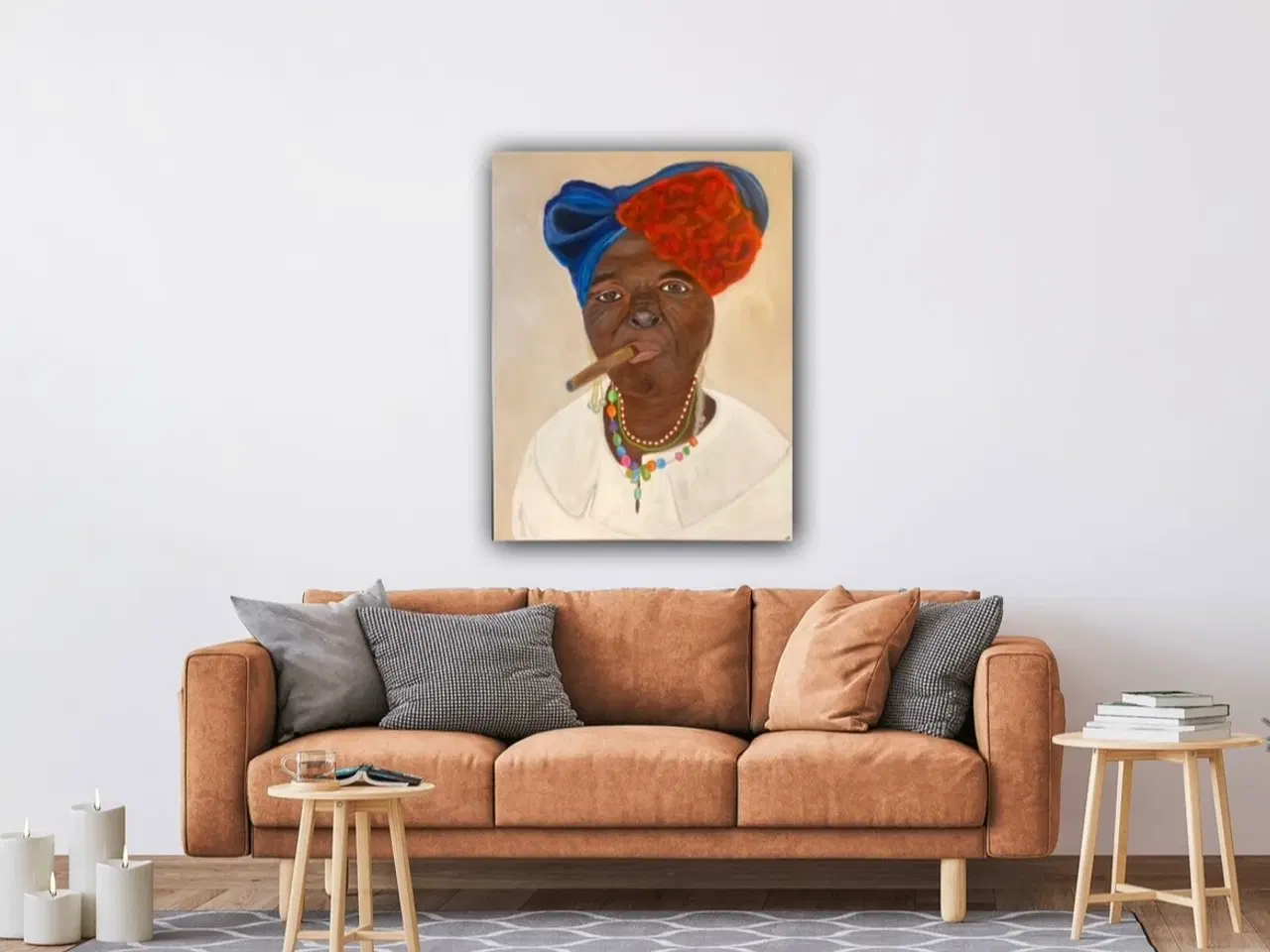 Billede 2 - Maleri Cuba Kvinde