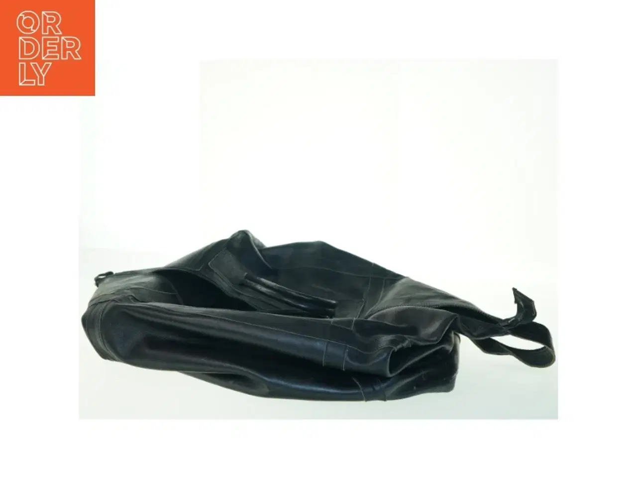 Billede 7 - Sort lædertaske (str. 56x40x36 cm)
