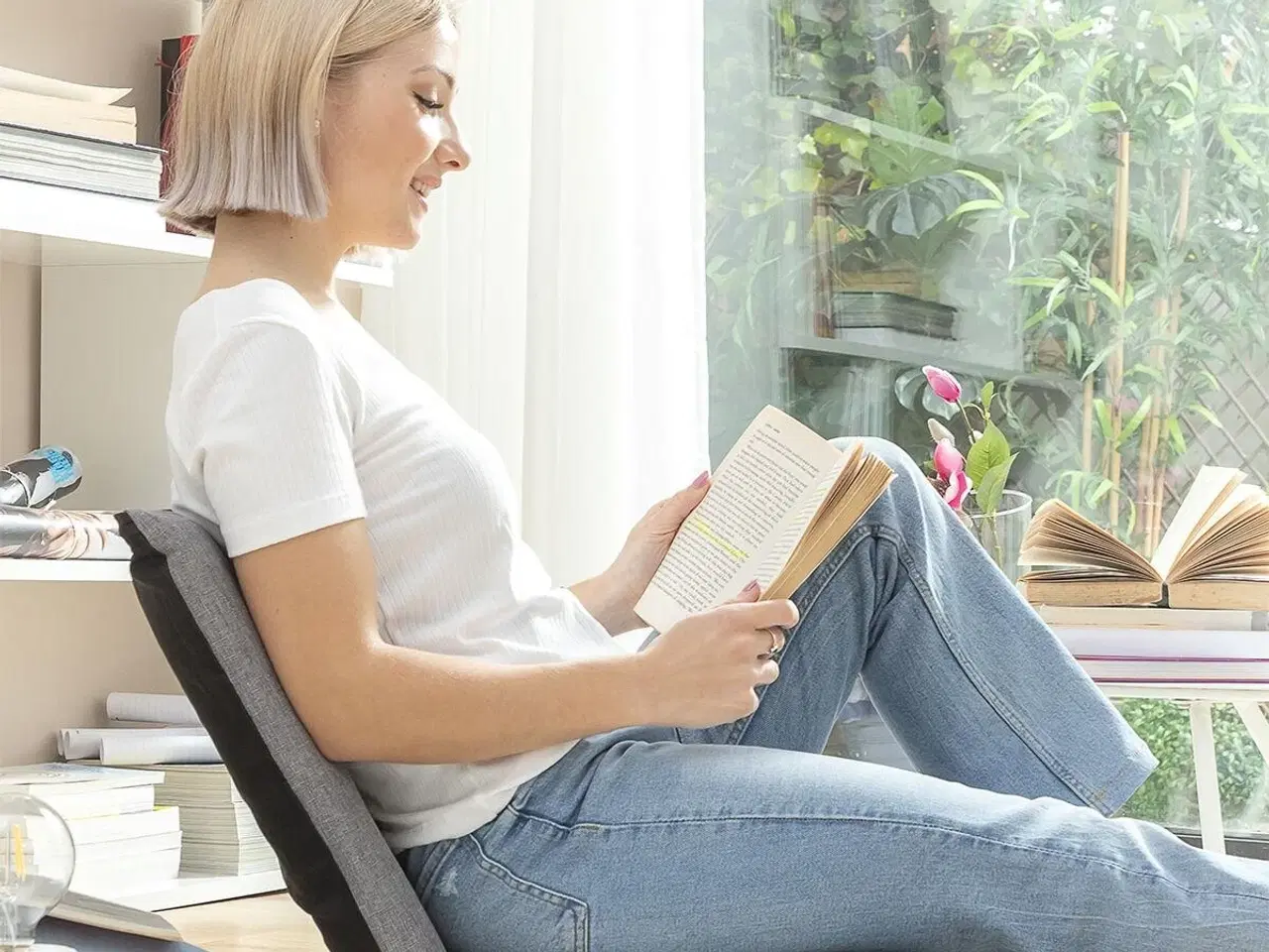 Billede 3 - Liggende gulvstol Sitinel - grå |