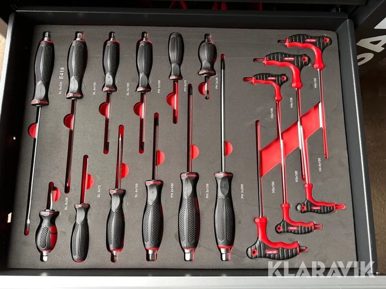 Billede 7 - Værktøjsvogn Bearsafe med 6 skuffer og 245 dele