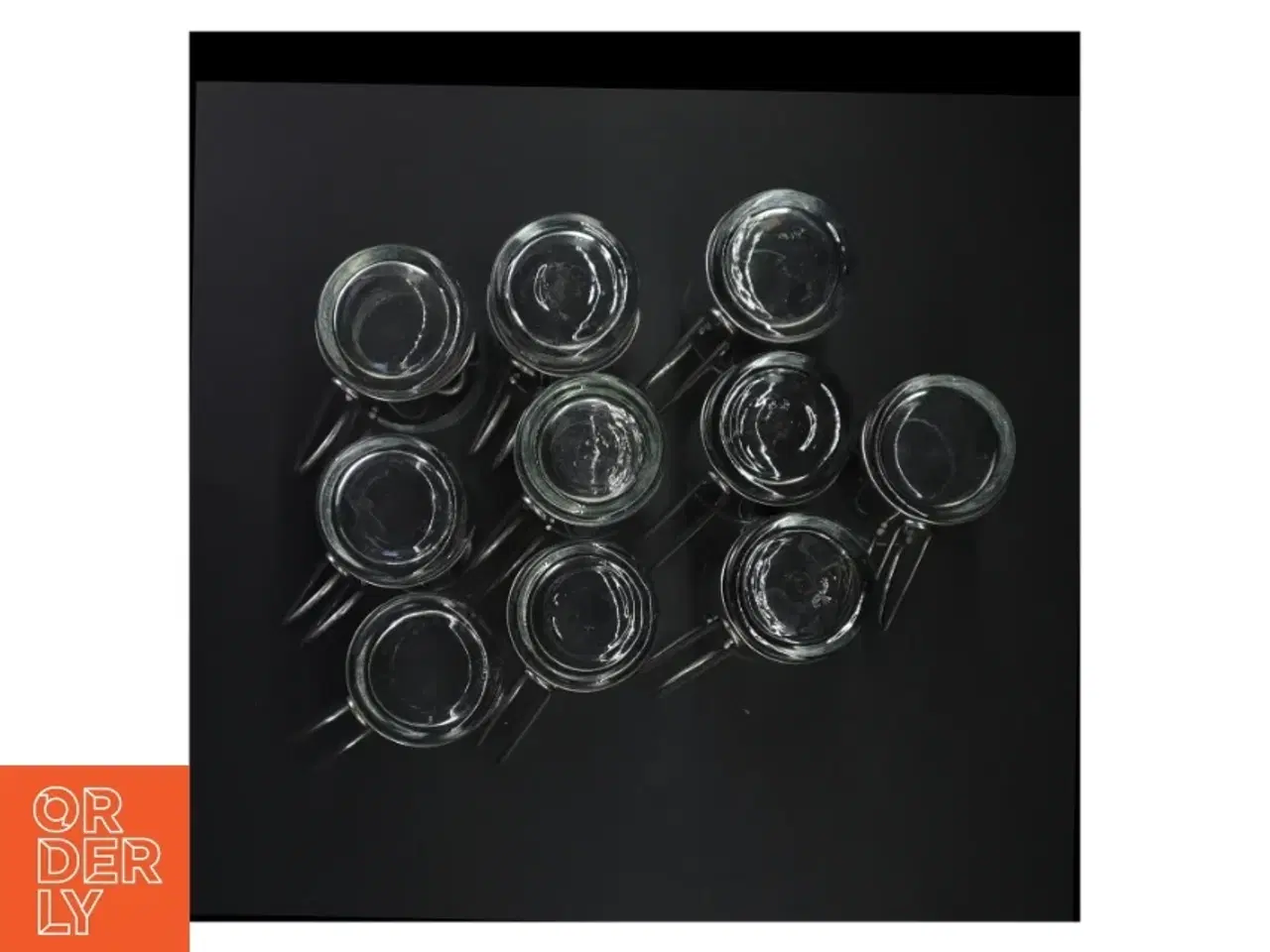 Billede 3 - 10 Glaskrus med metalsugerør, til gløgg eller irish coffee (str. 13 x 6 cm)