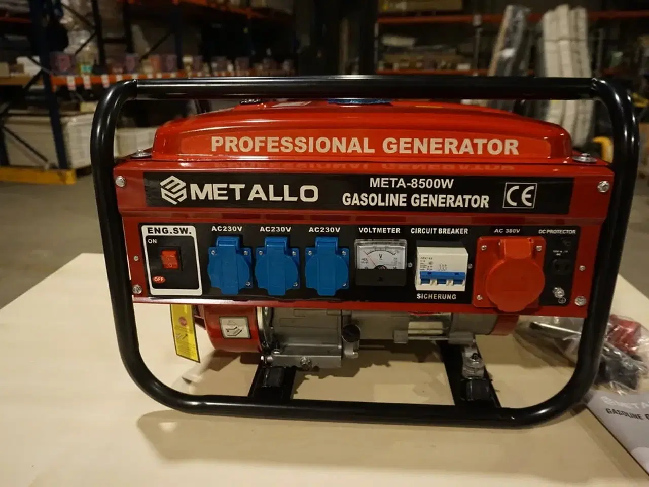 Billede 1 - Metallo Meta-8500W luftkølet professionel benzingenerator