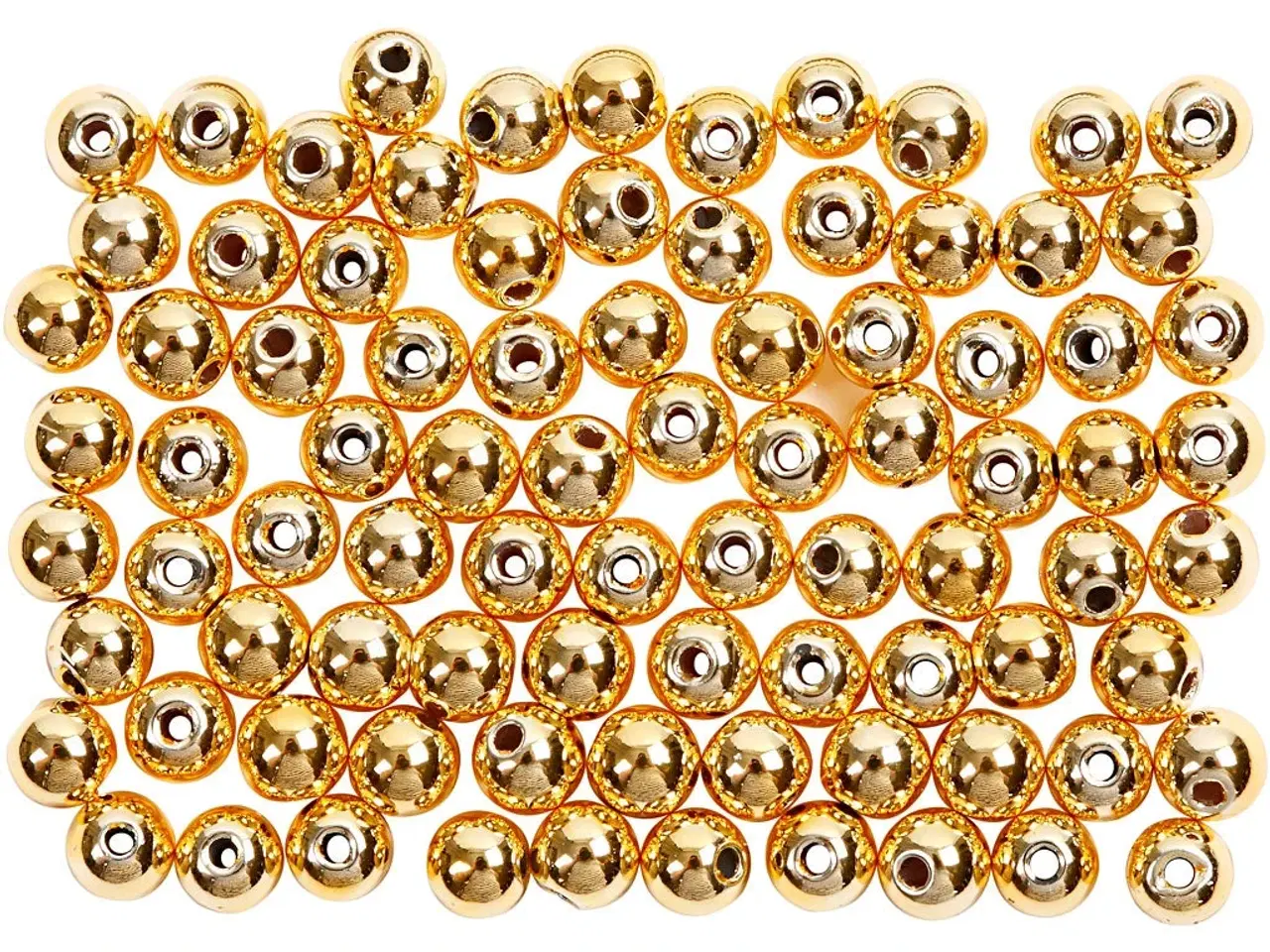 Billede 1 - Voksperler, diam. 4 mm, hulstr. 0,7 mm, guld, 150stk./ 1 pk.