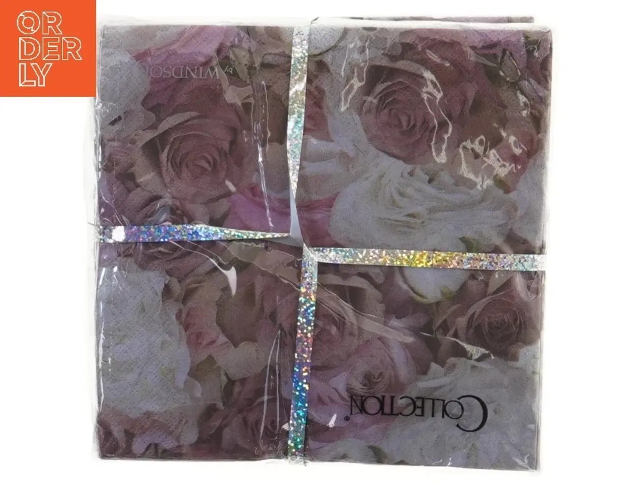 Billede 2 - Servietter sæt med blomsterdesign (str. 12x12, 16x16 og 20x20 cm)