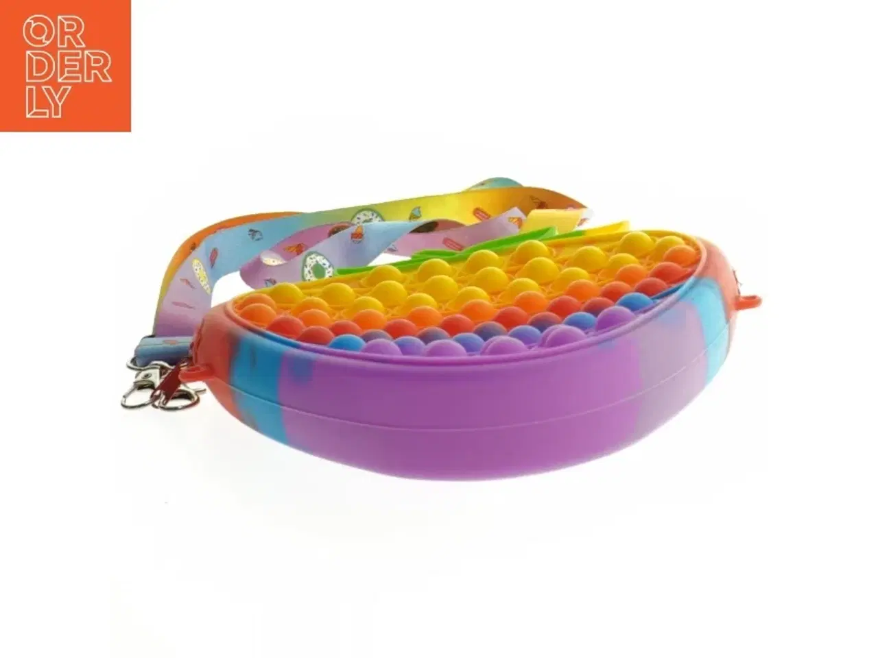 Billede 2 - Regnbue taske med pop-it design (str. 20x18 cm)