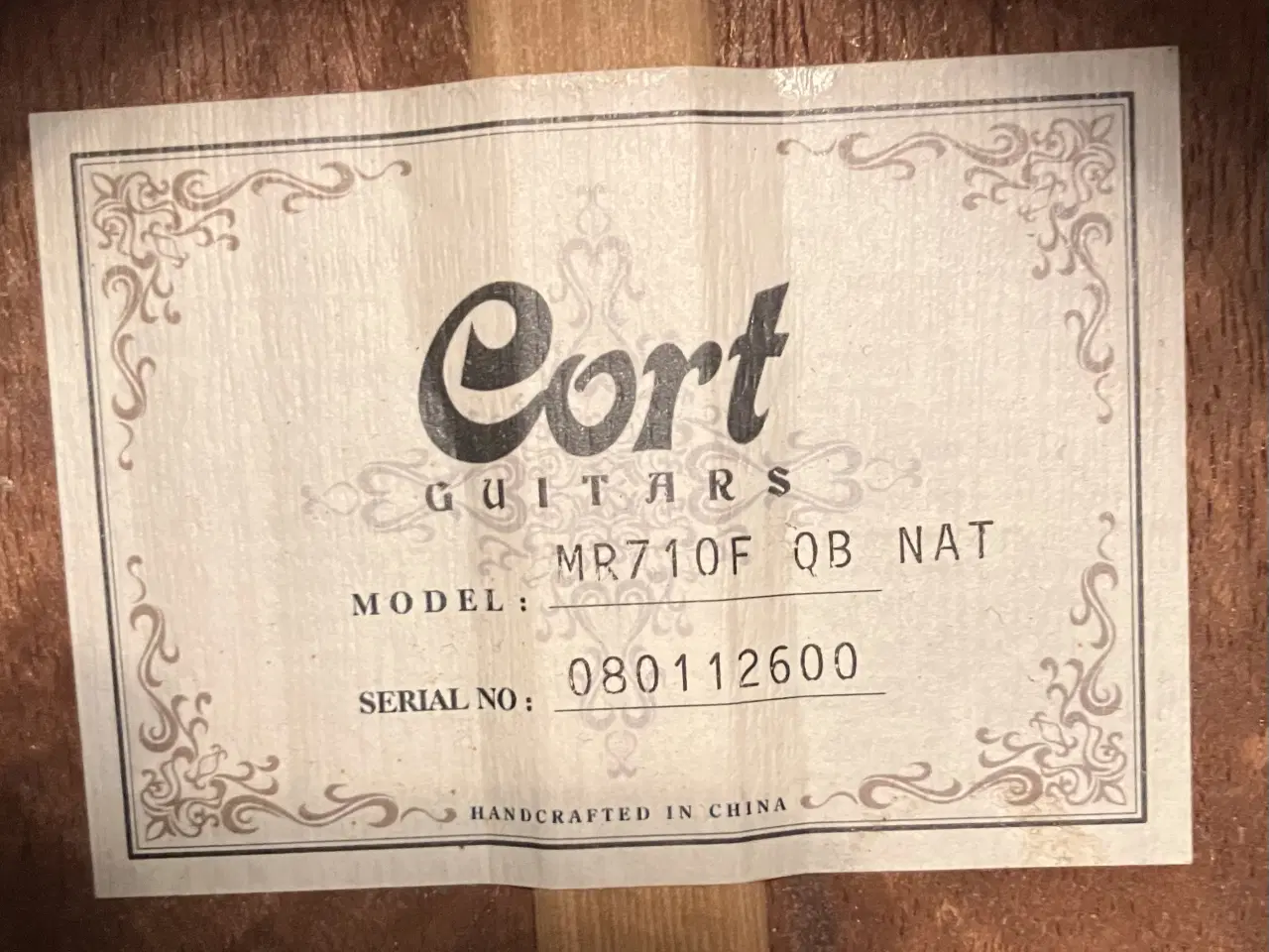 Billede 2 - Halv akustisk Cort Model MR710F QB NAT