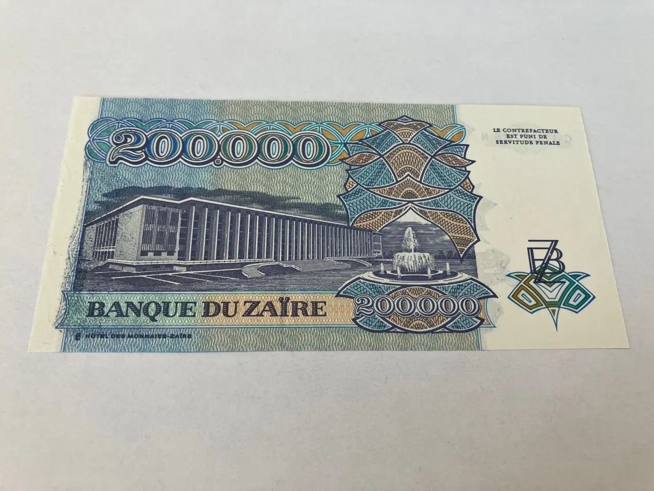 Billede 2 - 200.000 Zaires Zaire 1992
