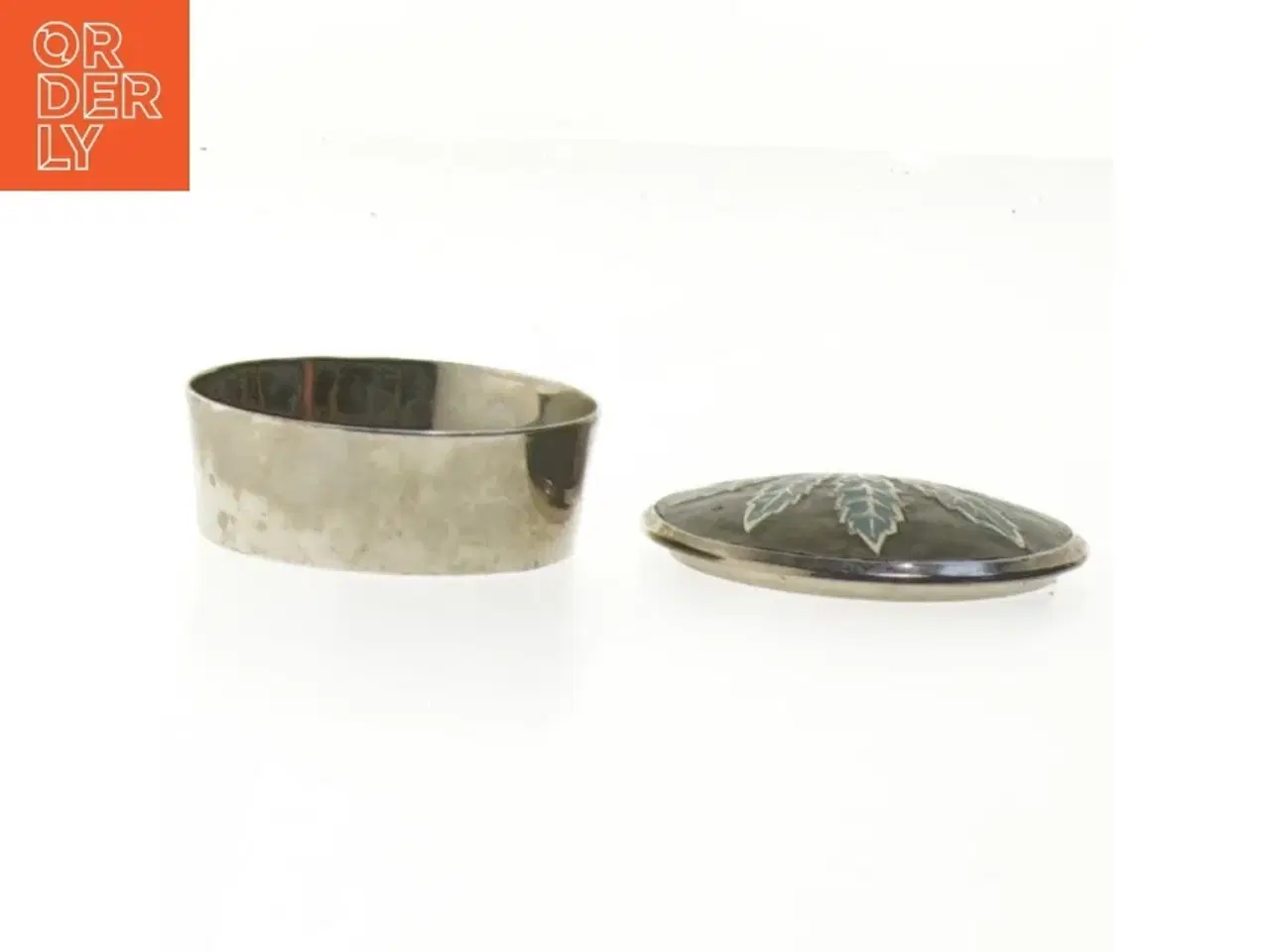 Billede 2 - Lågkrukke med Cannabis blad dekoreret låg (str. Ø 5,5 cm)