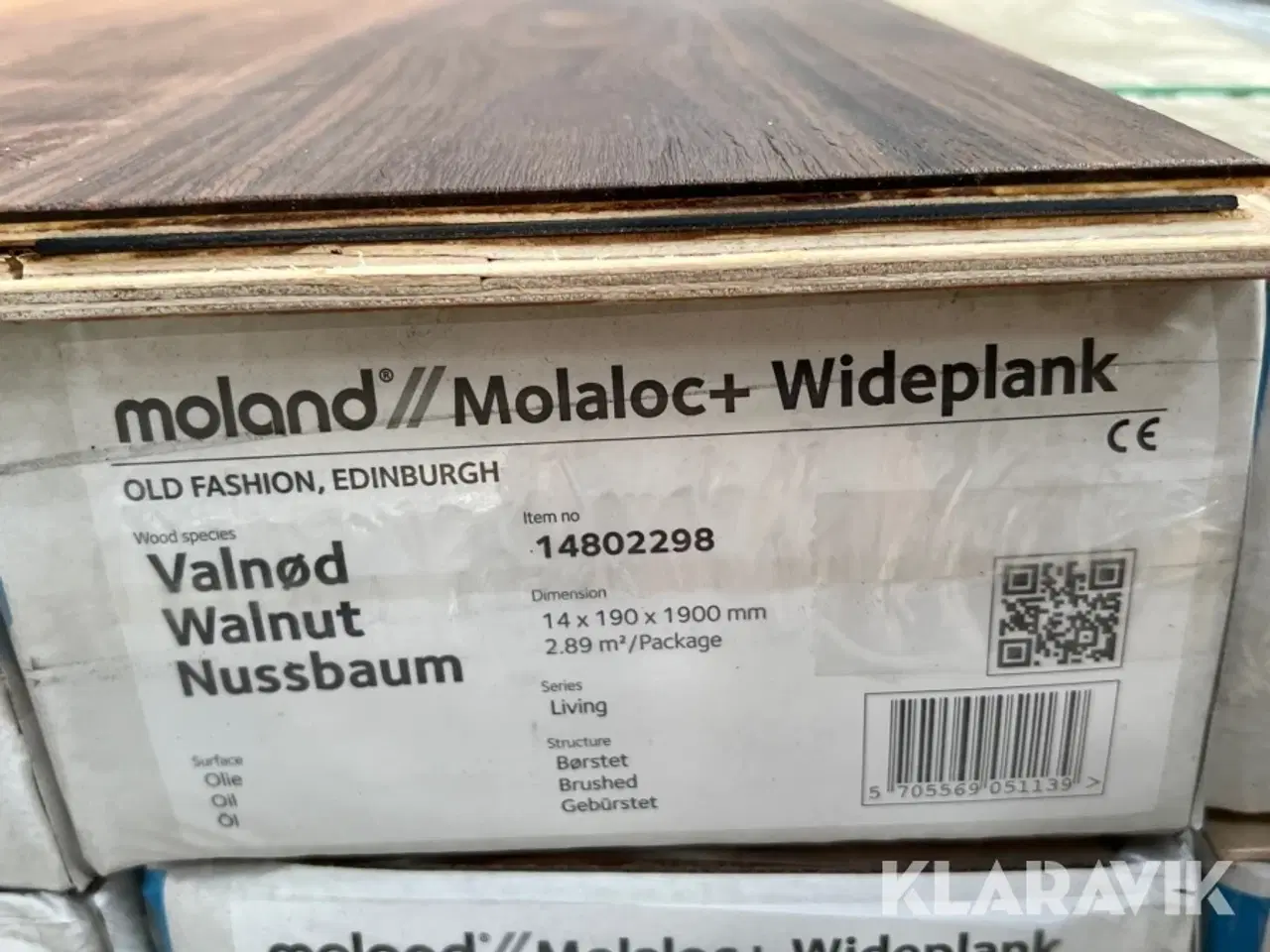 Billede 7 - Trægulv Moland Molaloc valnød 14 mm - 115,6 m2