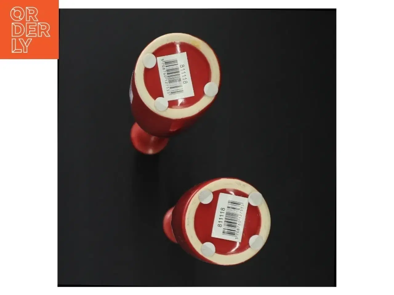Billede 3 - Røde dekorative vaser (str. 31 x 6 cm)
