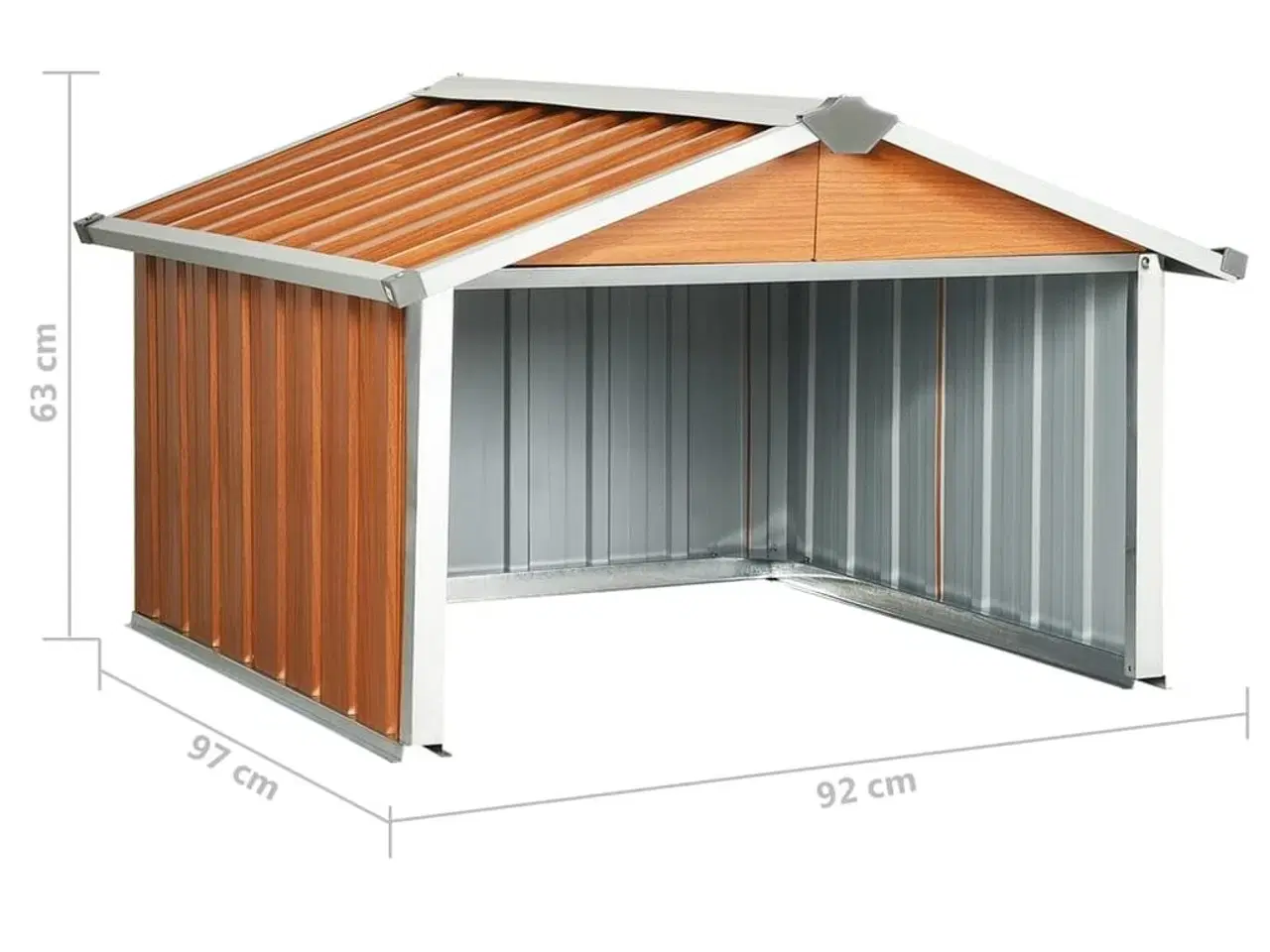 Billede 10 - Garage til robotplæneklipper 92x97x63 cm galvaniseret stål brun