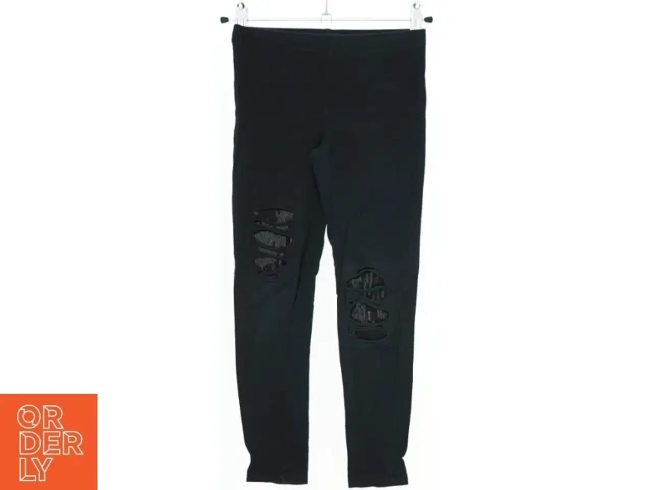 Billede 1 - Sorte leggings med slidser (str. 116)