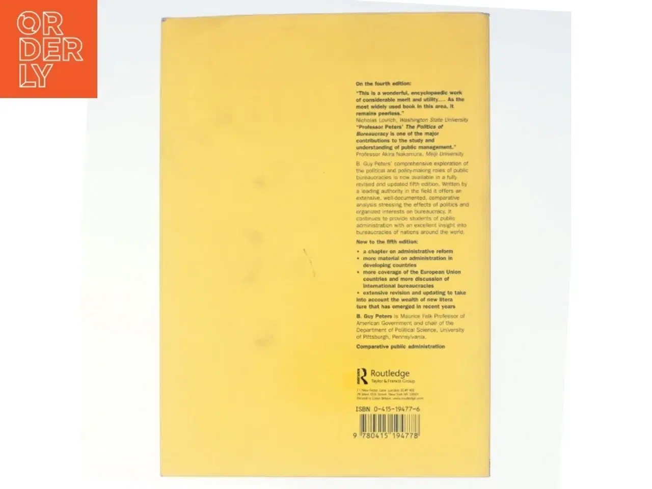 Billede 3 - The Politics of Bureaucracy af B. Guy Peters (Bog)