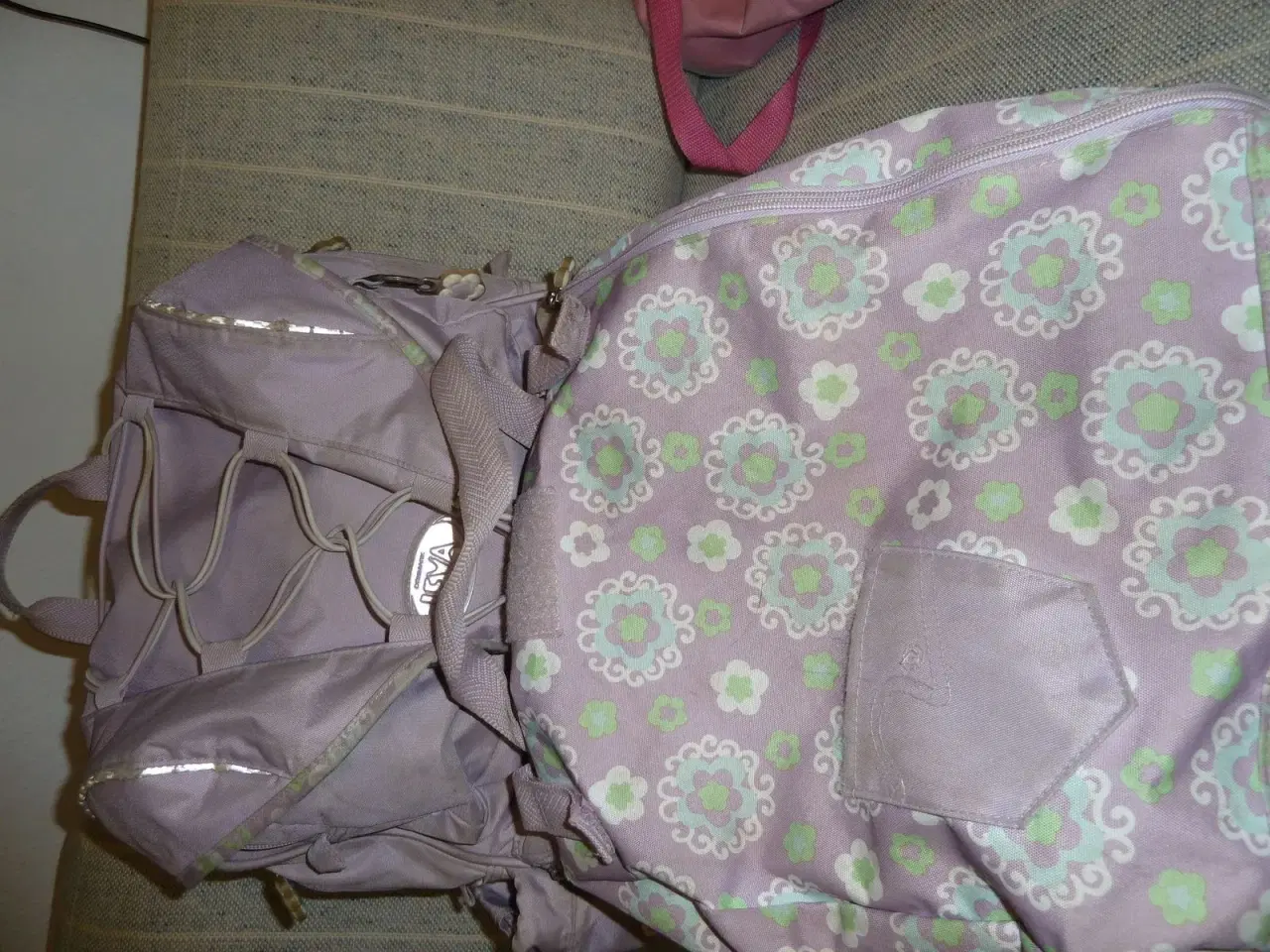 Billede 2 - Jeva pige 3kl. skoletaske violet m mønst