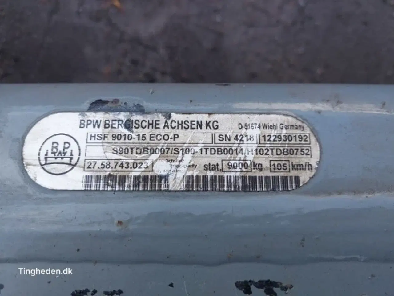 Billede 11 - BPW Aksel HSF 9010-15 ECO-P