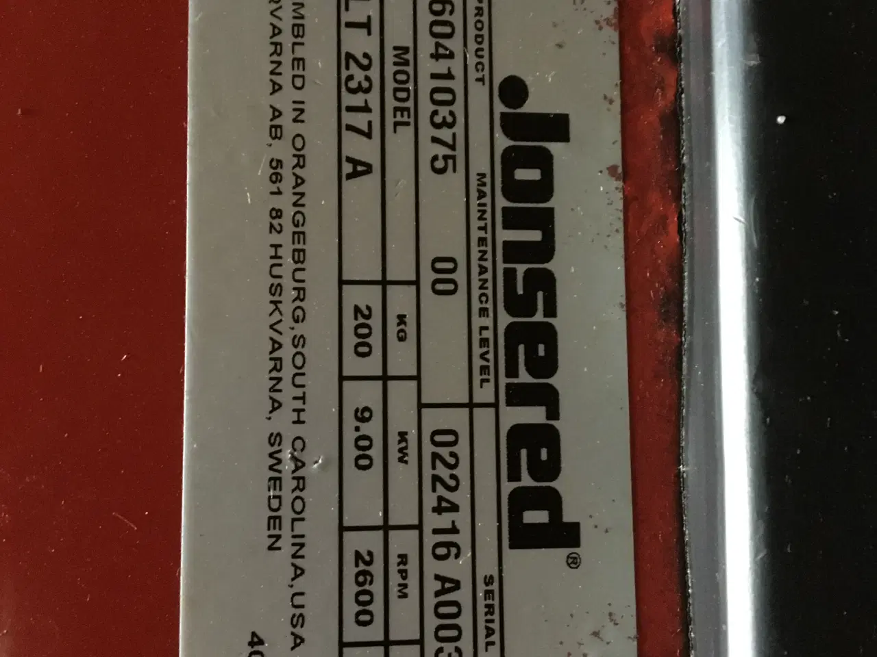 Billede 11 - 2016 år Jonsered 16,5 hk Hydro