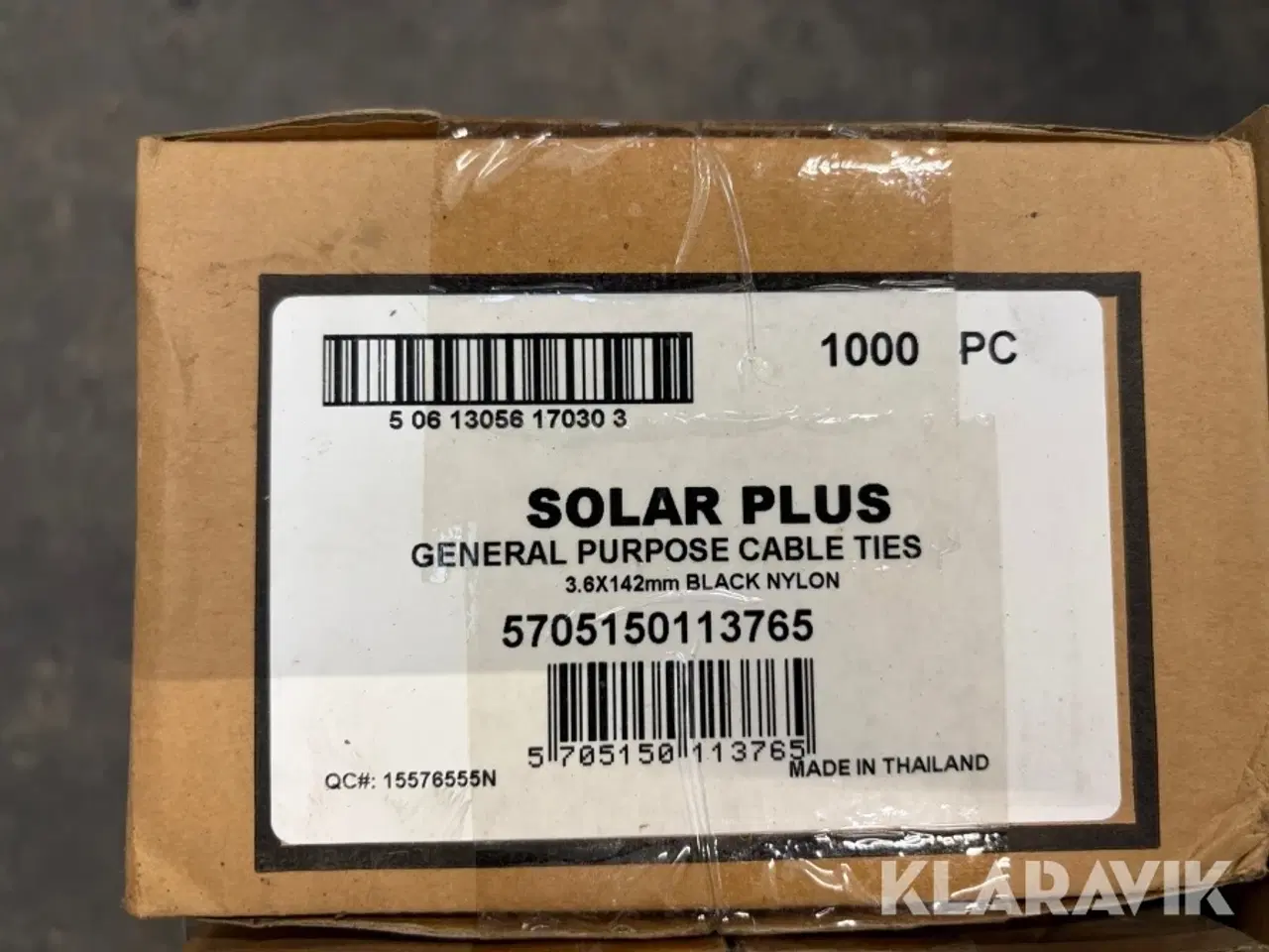 Billede 4 - Strips Solar Plus 3,6 x 142 mm sort nylon 37 kasser á 1000 styk samlet lot