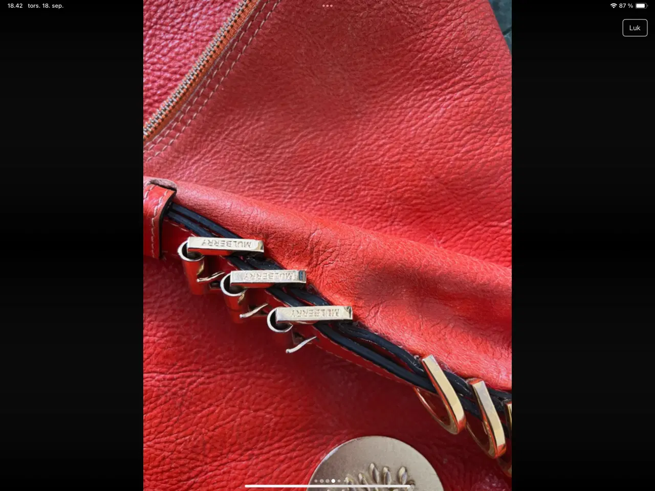Billede 3 - Flot Orange Mulberry taske.