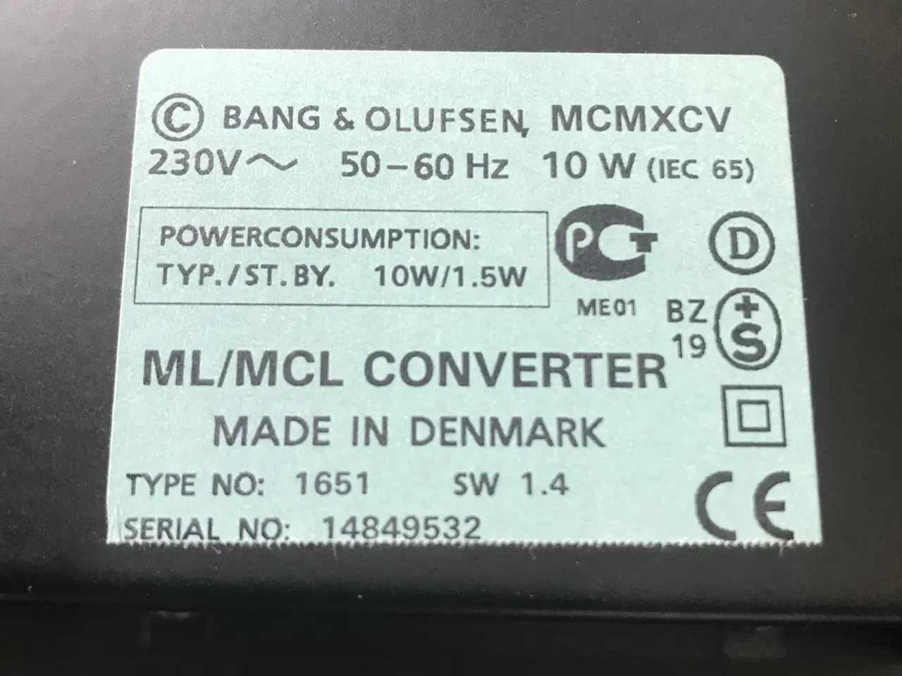 Billede 2 - B&0 converter ML/MCL