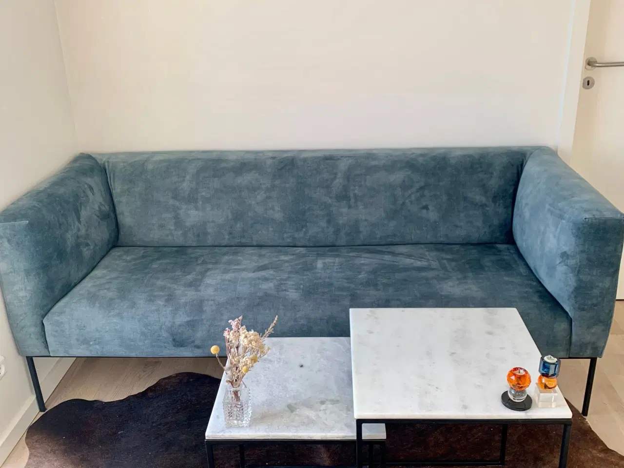 Billede 2 - 3-personers velour sofa