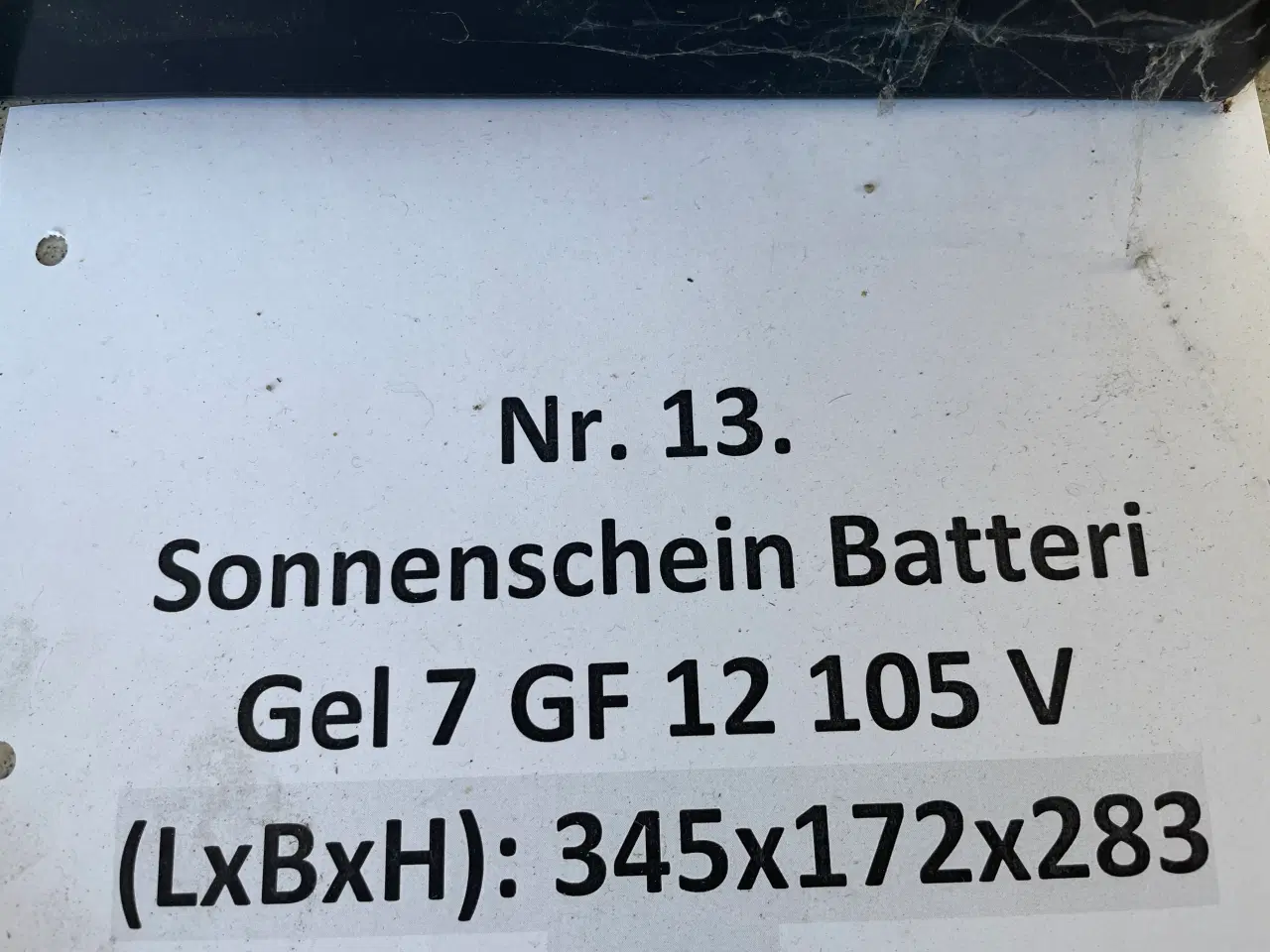 Billede 4 - Nyt Sonnenschein Gel Batteri 12 / 105