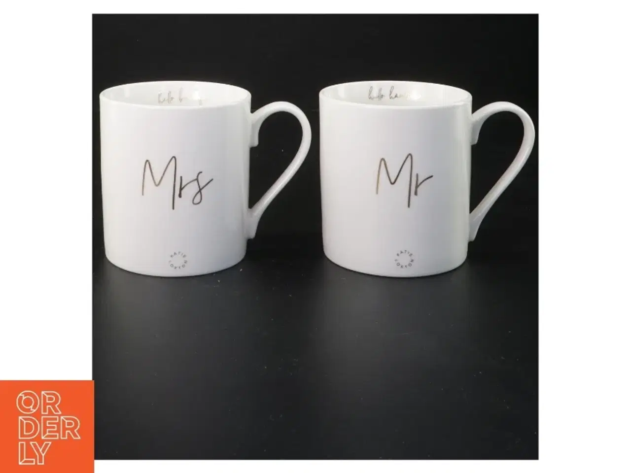 Billede 1 - Sæt med Mr og Mrs krus fra Katie Loxton (str. 9,5x8 cm)