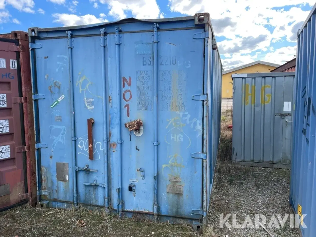 Billede 1 - 20 fods container med indhold