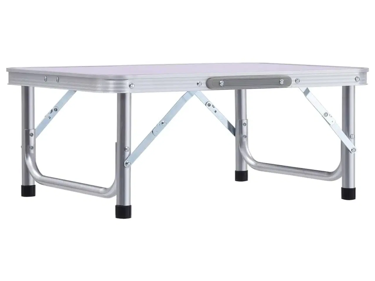 Billede 2 - Foldbart campingbord 60x45 cm aluminium hvid