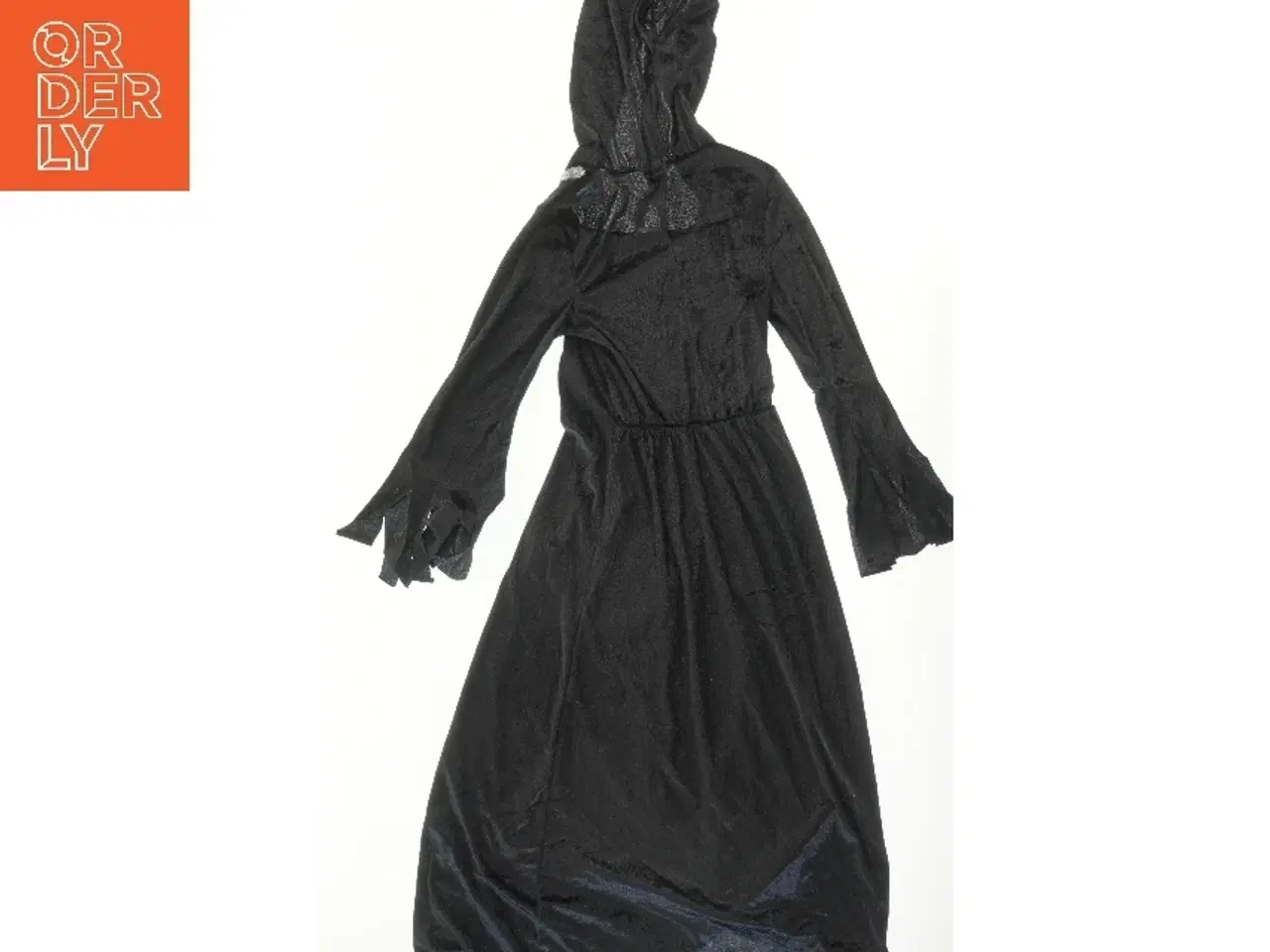 Billede 2 - Halloween udklædning Sort kjole med hætte (str. 140)