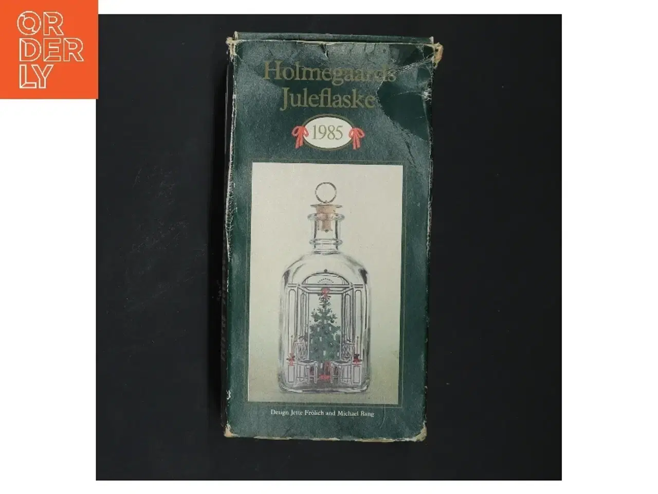 Billede 5 - Klukflaske med juletræsmotiv fra Holmegaard (str. 20 cm)